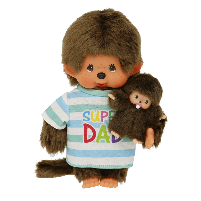 Super Dad Boy Monchhichi plush doll