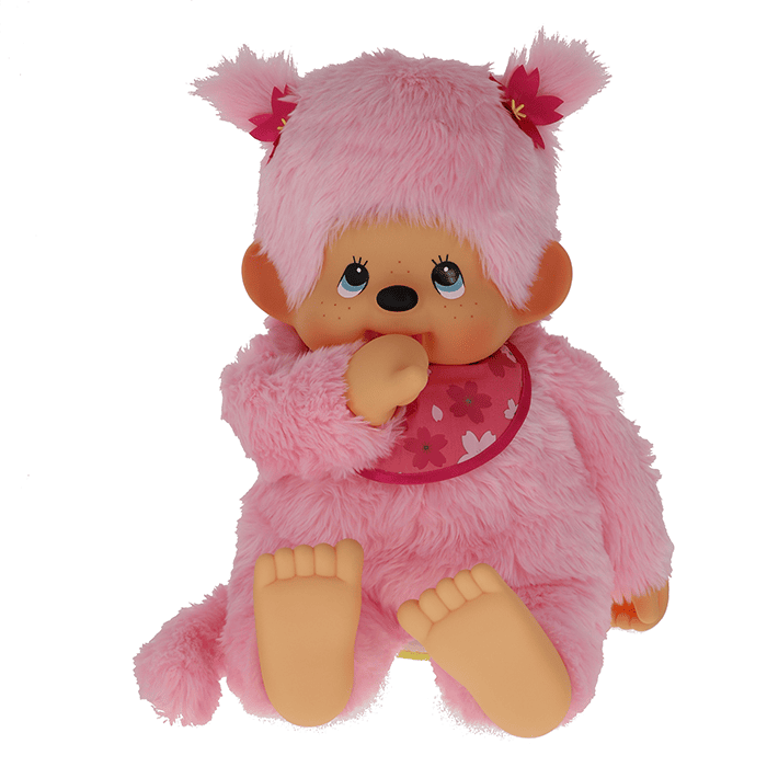 Cherry Blossum Girl Pink Monchhichi plush doll