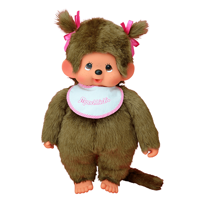 Classic Girl TWIN PIG TAIL Display Box Monchhichi plush doll