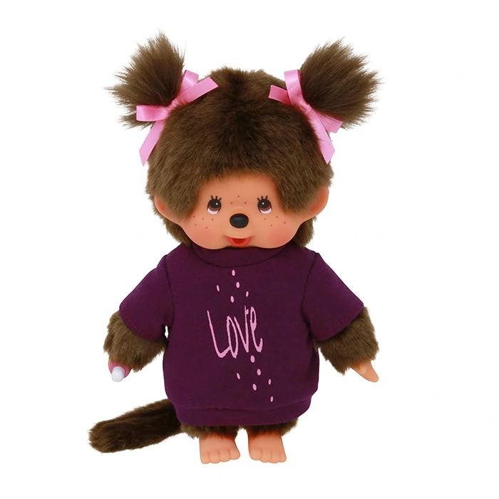 Tee LOVE Girl Monchhichi plush doll