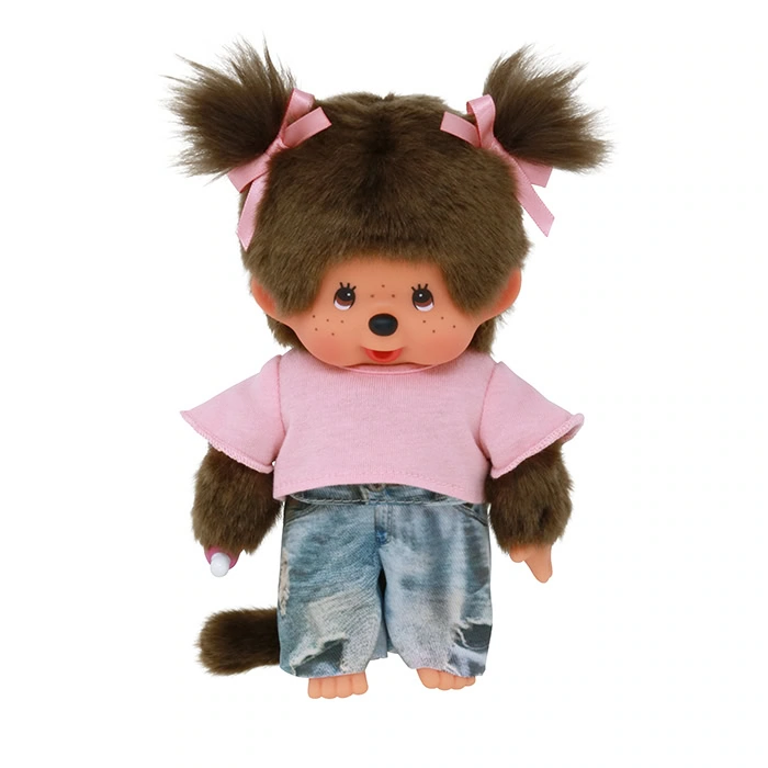 Flower Power Girl Monchhichi plush doll