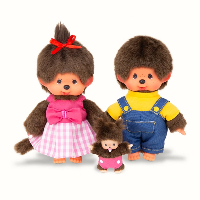 Family Set Monchhichi plush doll